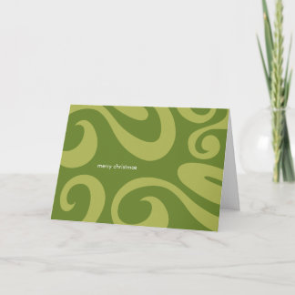 Cartão De Festividades Modern Christmas Card - Green