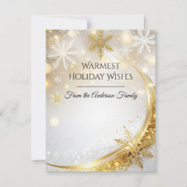 Cartão De Festividades Modern Christmas & New Year Card Elegant