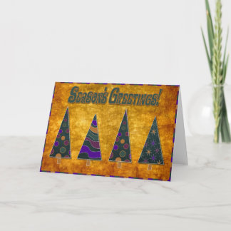 Cartão De Festividades Modern Christmas Trees Xmas Card