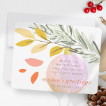 Cartão De Festividades Modern Christmas Winter Snow Ornament on Pine<br><div class="desc">Design is composed of Christmas Winter Snow Ornament on Pine

Available here:
http://www.zazzle.com/store/selectpartysupplies</div>