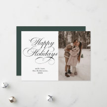 Modern Elegant Script Photo Collage Christmas