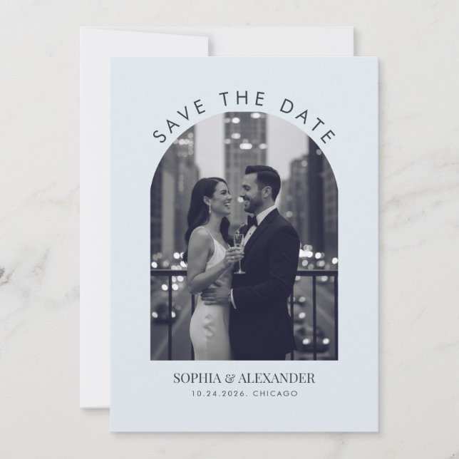 Cartão De Festividades Modern Emerald Arch Photo Frame (Frente)