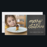 Cartão De Festividades Modern Faux Dourado Feliz Natal Manuscrito<br><div class="desc">Quadro Russo de Chalkboard Russo de Natal Dourado Moderno</div>