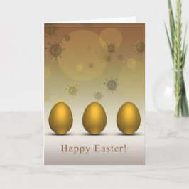 Cartão De Festividades Modern Golden Easter Eggs