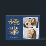 Cartão De Festividades Modern Happy Hanukkah Peace Love Latkes 2 Foto<br><div class="desc">Envie seus desejos com este Cartão com fotos de Férias que apresenta um incrível Script e Símbolo de Chanucá Feliz para realçar sua mensagem de saudação.</div>