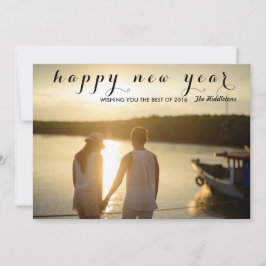 Cartão De Festividades Modern Happy New Year Script Photo