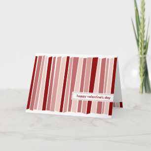 Cartão De Festividades Modern Happy Valentine's Day Striped Cards