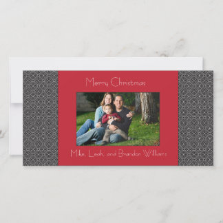 Cartão De Festividades Modern Holiday Custom Photo Card