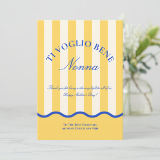 Cartão De Festividades Modern Italian Grandma Happy Mother’s Day Nonna