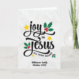 Cartão De Festividades Modern Joy in Jesus Christian Christmas