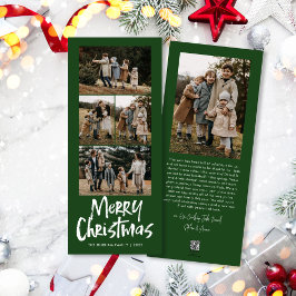 Cartão De Festividades Modern Lettering Cinco Fotos Finas Feliz Natal