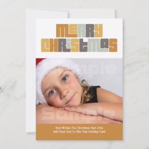 Cartão De Festividades Modern Merry Christmas Photo Frame
