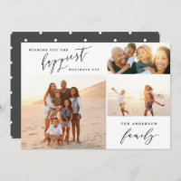 Modern minimal multi photo holiday script