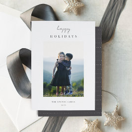 Cartão De Festividades Modern Minimalist Vertical Christmas Photo