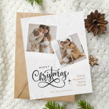Modern Minimalistic Merry Christmas Photo Card