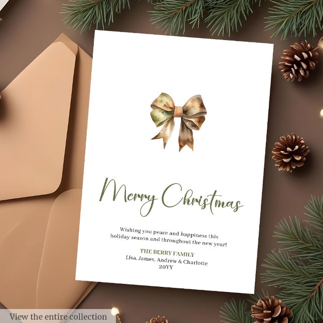 Cartão De Festividades Modern Script Font Cozy Christmas Greeting Card (Modern Script Font Cozy Christmas Greeting Card

)