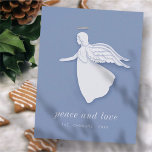 Cartão De Festividades Modern Simple Christmas Angel<br><div class="desc">Design is composed of Modern Simple Christmas Angel with a halo and wings.

Available here:
http://www.zazzle.com/store/selectpartysupplies</div>