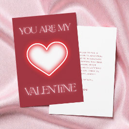 Cartão De Festividades Modern Typography Red Heart Valentine's Day