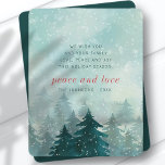 Cartão De Festividades Modern Watercolor Christmas Winter Snow Forest<br><div class="desc">Design is composed of watercolor snow covered forest of pine trees

Available here:
http://www.zazzle.com/store/selectpartysupplies</div>