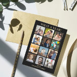 Cartão De Festividades Modern What A Year In Review 12 Photo Collage<br><div class="desc">These simple and modern year in review 12 photo cards are perfect for sending out to family and friends this holiday time.</div>