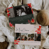 Modern Winter Floral Feliz Natal Cinco Foto