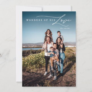 Cartão De Festividades Modern Wonders of His Love Religious Christmas