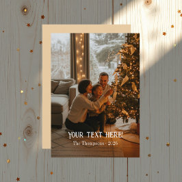 Cartão De Festividades Moderna Tipografia de Família Tendência para Foto