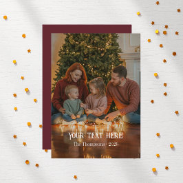 Cartão De Festividades Moderna Tipografia de Família Tendência para Foto