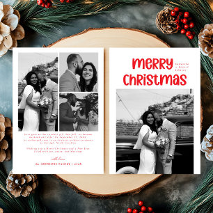 Cartão De Festividades Moderno Casado Recém-Casado Fofo Feliz Natal
