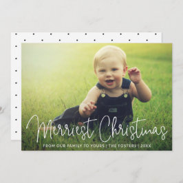 Cartão De Festividades Moderno de Fotografia de Script Elegante Simples