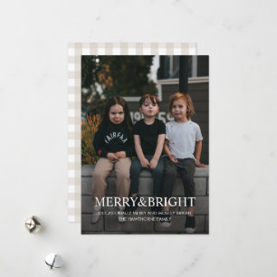 Cartão De Festividades Moderno Minimalista Foto Alegre e Brilhante