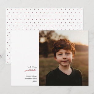 Cartão De Festividades Moderno Minimalista Fotografia de Natal Vermelho