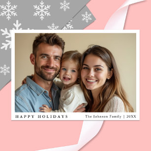 Cartão De Festividades Moderno Minimalista Personalizado Vermelho Foto