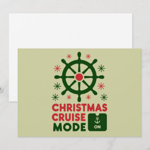 Cartão De Festividades Modo Cruzeiro de Natal no Navio de Natal 2024