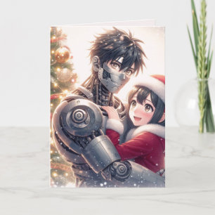 Cartão De Festividades Moe Chatbot Love Female + Robô Natal