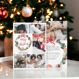 Cartão De Festividades Mola de Aquarela Pintada à Mão, Fora do Natal 6 Fo