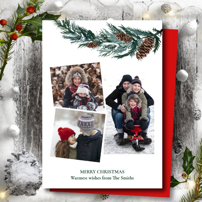 Cartão De Festividades Mola de Cana Verde Rústica (Criador carregado)