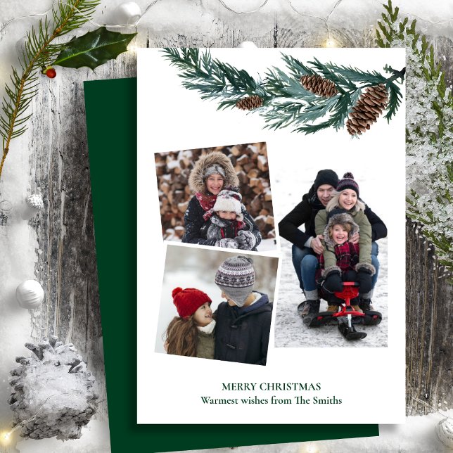 Cartão De Festividades Mola de Cana Verde Rústica (Criador carregado)