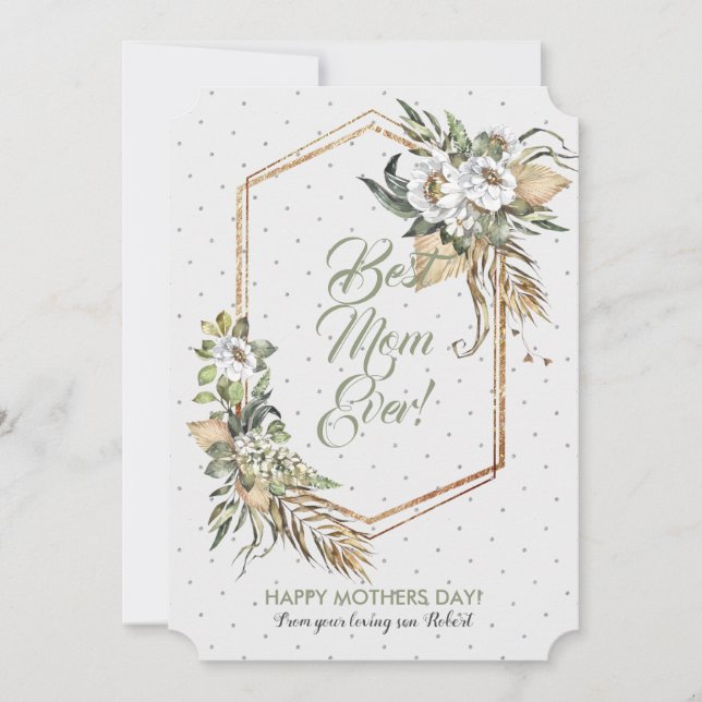 Cartão De Festividades Moldura de flores do Savana (Frente)