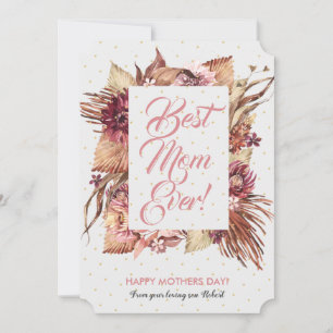 Cartão De Festividades Moldura de flores e folhas da savana