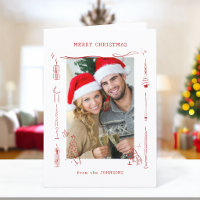 Moldura de Foto de Natal Divertida e Excêntrica Do