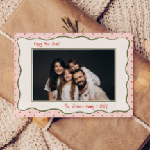 Moldura de Foto Desenhada à Mão Cor-de-Rosa Vintag