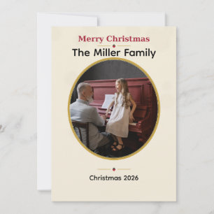 Cartão De Festividades Moldura de Natal Personalizada para Avós com Foto