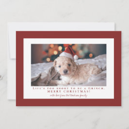 Cartão De Festividades Moldura vermelha Falu simples para foto 