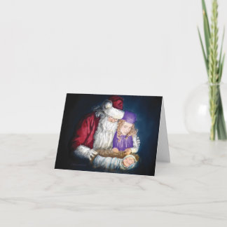 Cartão De Festividades Molly McBride and Santa Card