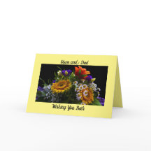 Mom And Dad Floral Easter Card