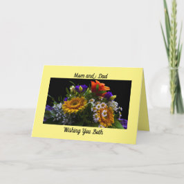 Cartão De Festividades Mom And Dad Floral Easter Card