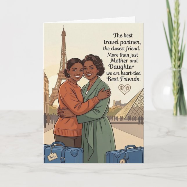 Cartão De Festividades Mom Best Friend Mother's Day Card (Frente)