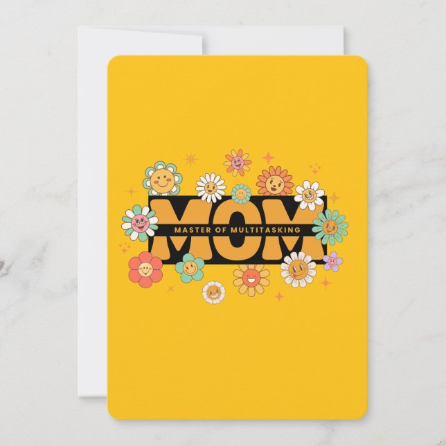 Cartão De Festividades MOM: Coleção de Dias de as mães 3 (Frente)