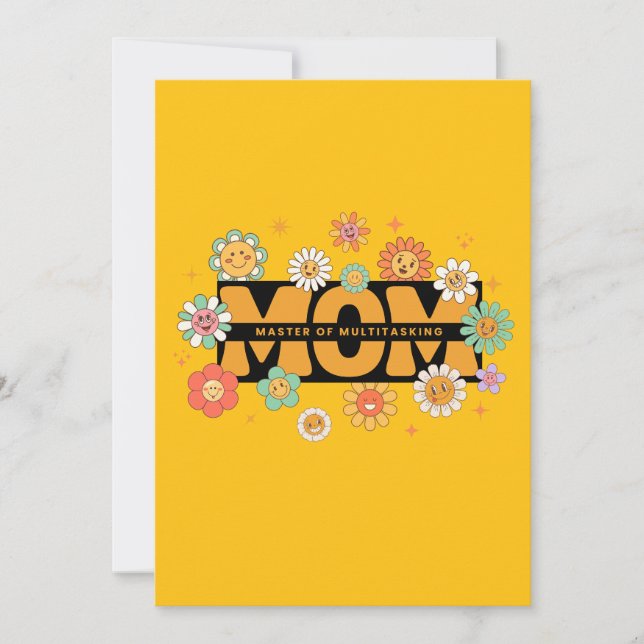 Cartão De Festividades MOM : Coleção do Dia das Mães 3 (Frente)